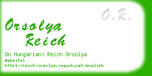 orsolya reich business card